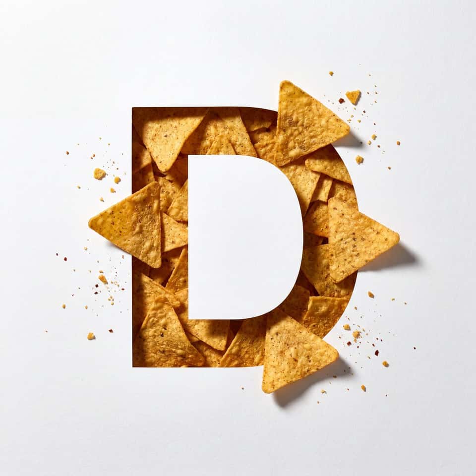 A masterfully executed, high-resolution photorealistic flat-lay studio photograph. The entire visible image canvas is a single, continuous, seamless sheet of textured white art paper extending infinitely past all four edges of the frame, with absolutely no visible borders, margins, or secondary backgrounds behind it. In the center, a large, precise, clean-cut [SHAPE, LETTER] is excised (cut out) directly from this continuous top paper surface. Visible deeply through this precise window is a recessed, dense bed of [MAIN UNDERLYING OBJECTS]. The lighting is soft and highly directional (e.g., from the top-left), casting precise, deep contact shadows from the inner paper edges onto the recessed object bed, defining clear tactile depth and showing that the objects are distinctly underneath. Crucially, a small number of individual [SPECIFIC SINGLE OBJECTS] are specifically positioned right on the inner edge of the cutout boundary, overlapping the edge so they appear to be resting on the border, breaking the perfect cut line and bridging the gap between the recessed layer and the top paper layer. Separately, a very few individual [SPECIFIC SINGLE OBJECTS] are scattered completely on the outer, infinite white paper canvas, distinctly separated from the main cutout shape. The overall scene is clean, minimalist, tactile, and focuses on the scale and integration of the central cutout as the main subject against the massive, borderless white paper surface. Focus is sharp across all layers and scattered elements. The depth effect is crucial. The white paper surface feels crisp and thin, not thick or beveled. Highly detailed paper texture, elegant and dimensional aesthetic.