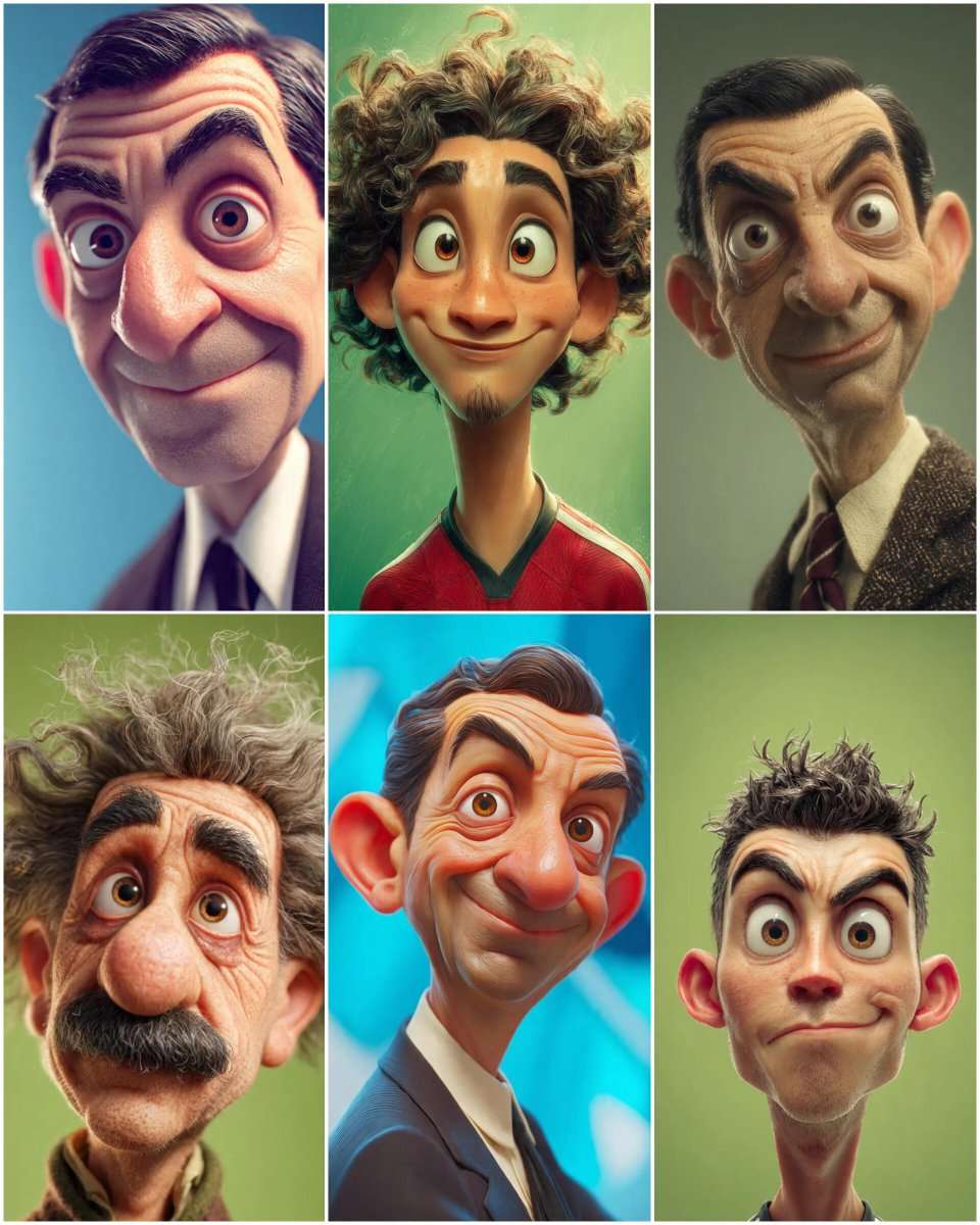 Create a hyper-realistic Pixar-style character inspired by ( X ). Bust-up portrait with expressive oversized eyes, slightly exaggerated facial proportions, realistic skin textures, soft cinematic lighting, and a humorous, lively expression.