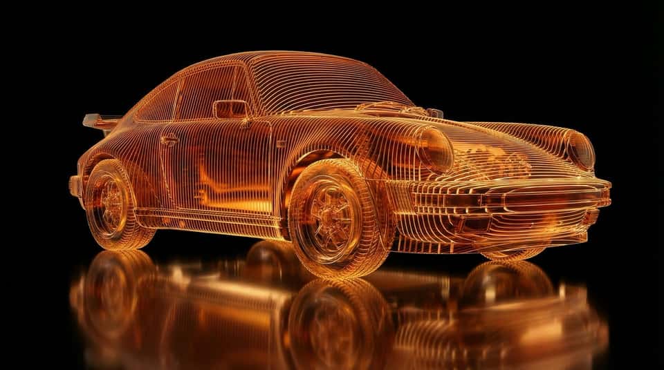 Nano Banana Prompt

Transparent Layered Glass Effect

{
  "prompt_configuration": {
    "parameters": {
      "car_model": "SUPERCAR MODEL",
      "material_color": "warm amber and deep orange"
    },
    "aspect_ratio": "16:9"
    "viewpoint": "front 3/4 angle, full vehicle visibility"
  },
  "prompt_payload": {
    "subject_definition": {
      "core_subject": "{car_model}",
      "representation_style": "topological sliced sculpture, constructed from parallel stacked sheets of translucent material"
    },
    "material_physics": {
      "medium": "layered optical grade acrylic glass",
      "texture": "laser-cut edges, volumetric transparency, subsurface scattering",
      "color_palette": "translucent {material_color} gradient, glowing internal refraction"
    },
    "technical_details": {
      "structure": "ribbed laminar structure, cross-section planes, internal mechanical details visible through layers (engine block, suspension, transmission)",
      "fidelity": "hyper-detailed, CAD-like precision, exploded view aesthetic but assembled"
    },
    "lighting_and_atmosphere": {
      "environment": "pitch black void background, infinite dark studio",
      "lighting_setup": "rim lighting to catch glass edges, internal volumetric glow, caustics, cinematic high contrast"
    },
    "rendering_engine": {
      "style": "Octane Render, raytracing, 8k resolution, photorealistic material properties, macro photography depth of field"
    }
  },
  "negative_prompt": [
    "solid metal body",
    "opaque paint",
    "cartoon",
    "illustration",
    "distorted wheels",
    "cropped frame",
    "daylight",
    "reflection of photographer"
  ]
}